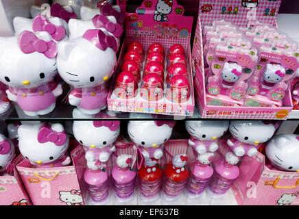 Hello kitty merchandise displayed in hi res stock photography and