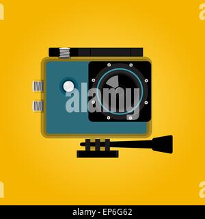 extreme action video digital camera Stock Vector
