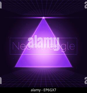 Neon triangle Stock Vector