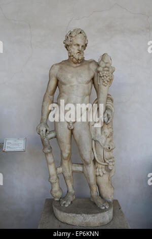 Heracles. Roman statue. Marble. National Roman Museum. Baths of Diocletian. Rome. Italy. Stock Photo