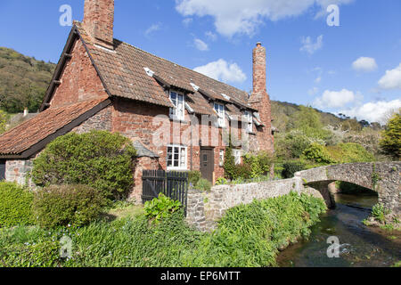 The packhorse bridge in Allerford near Porlock, Somerset, England, UK Stock Photo