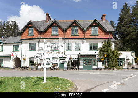 The Crown Hotel, Exford, Exmoor National Park, Somerset, England, UK Stock Photo
