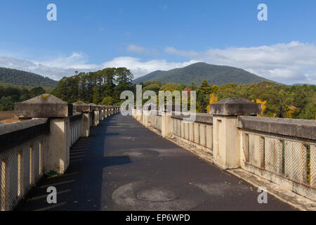 Maroondah Reservoir dam wall, Victoria, Australia Stock Photo