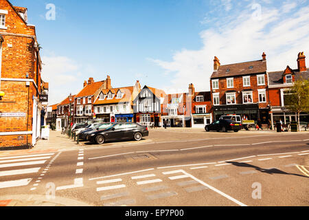 Beverley town centre market place shops road high street East Riding Of Yorkshire UK England Stock Photo