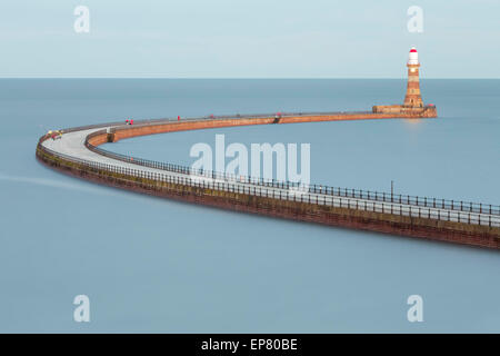 Roker pier and Lighthouse, Sunderland, Tyne and Wear. Stock Photo