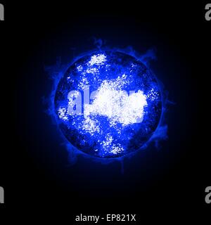 Fire Ball Planet. Illustration on black background Stock Vector