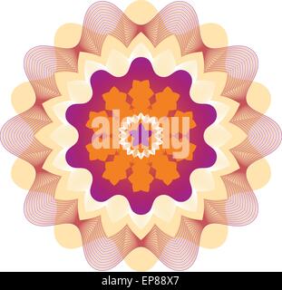 Guilloche Rosette Vector Illustration Stock Vector