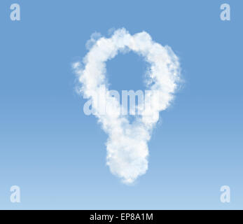 Cloud in the shape of a lightbulb Stock Photo