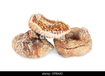 Dried pitted figs isolated on a white background Stock Photo