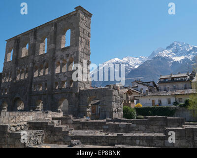 Roman theatre, Aosta Stock Photo