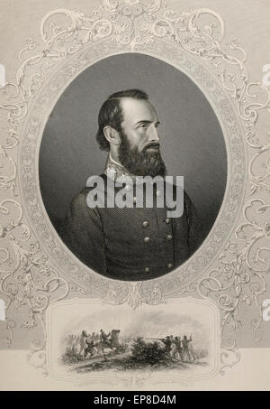General Thomas J 'Stonewall' Jackson, Confederate States of America Stock Photo