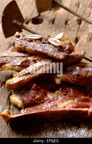 Brisket is a favourite meat especially over an open fire braai with South Africans Stock Photo