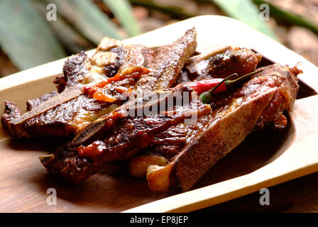 Brisket is a favourite meat especially over an open fire braai with South Africans Stock Photo