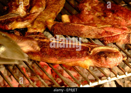 Brisket is a favourite meat especially over an open fire braai with South Africans Stock Photo