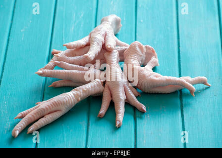 walkie talkies or chicken feet are a common south african street food they are chicken feet often served with pap and curried stew or deep fried Stock Photo