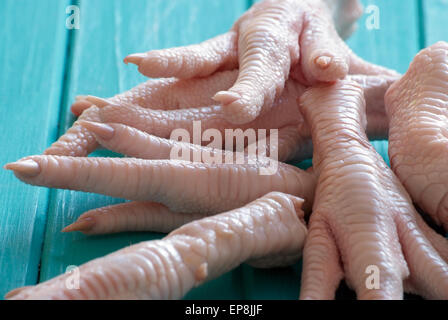 walkie talkies or chicken feet are a common south african street food they are chicken feet often served with pap and curried stew or deep fried Stock Photo