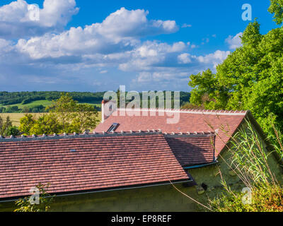 New tiled roof work - France.