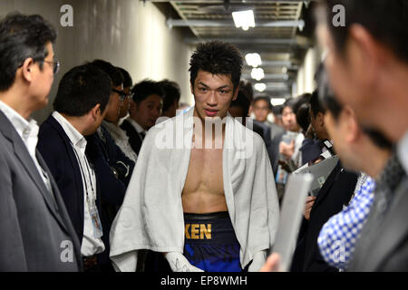 Tokyo, Japan. 1st May, 2015. Ryota Murata (JPN) Boxing : Ryota Murata of Japan is interviewed by the press after the 10R 162-pound weight bout at Ota-City General Gymnasium in Tokyo, Japan . © Hiroaki Yamaguchi/AFLO/Alamy Live News Stock Photo
