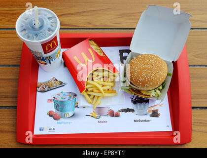 McDonalds Big Mac Meal. Stock Photo