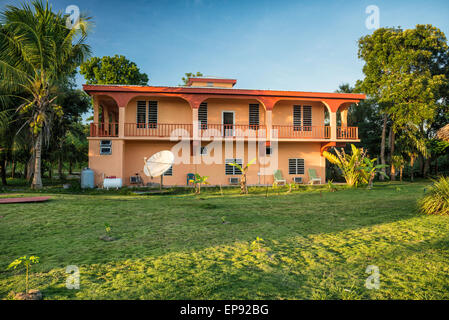 Copper Bank Inn at village of Copper Bank aka San Fernando, Cerros Peninsula, Corozal District, Belize, Central America Stock Photo