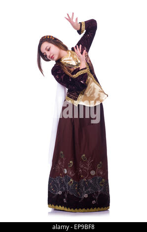 Young lady dancing traditional azeri dance Stock Photo