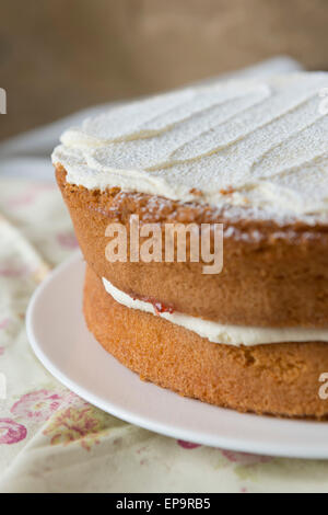 Victoria Sponge Cake Stock Photo