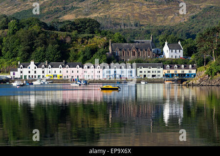 View of Portree Harbour on Isle of Skye, Scotland Stock Photo