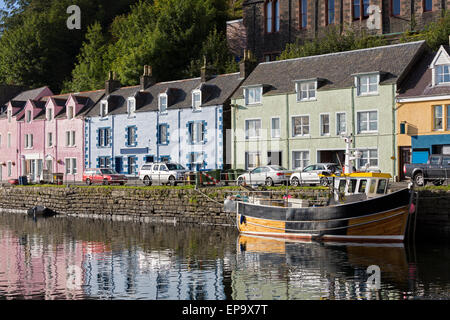 View of Portree Harbour on Isle of Skye, Scotland Stock Photo