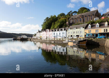 View of Portree Harbour on Isle of Skye, Scotland Stock Photo