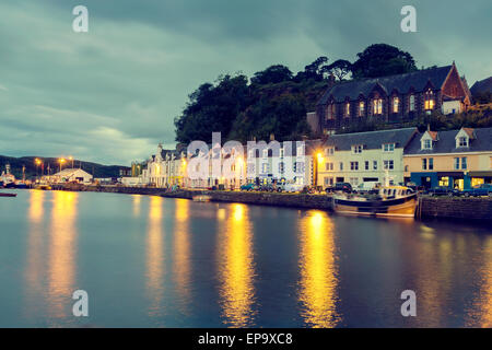 View of Portree Harbour on Isle of Skye, Scotland Stock Photo