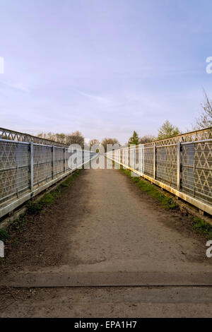 The refurbished Bislton Glen Viaduct 140 feet above  the Bilston Burn is now a cycle and foot path linking Roslin to Loanhead. Stock Photo