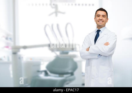 smiling male middle aged dentist Stock Photo