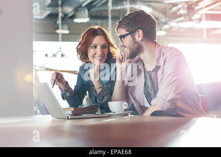 casual business people working laptop Stock Photo