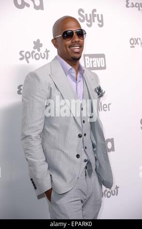 Nick Cannon at arrivals for 2015 NBC Universal Cable Entertainment Upfront, Jacob K. Javits Convention Center, New York, NY May 14, 2015. Photo By: Kristin Callahan/Everett Collection Stock Photo