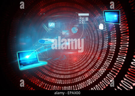 Composite image of file transfer background Stock Photo
