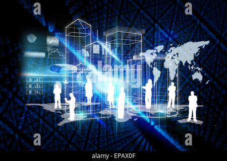Composite image of global technology background Stock Photo