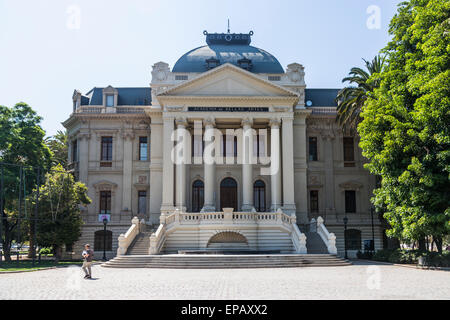 view of rear facade, Chilean National Museum of Fine Arts (Museo Nacional de Bellas Artes or MNBA), Santiago, Chile Stock Photo