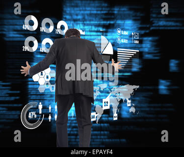 Composite image of gesturing businessman Stock Photo
