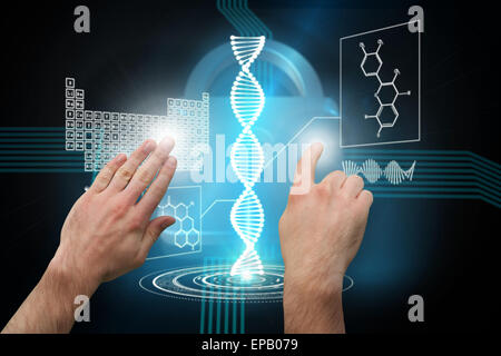 Composite image of hands pointing and presenting Stock Photo