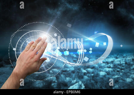 Composite image of hand presenting Stock Photo