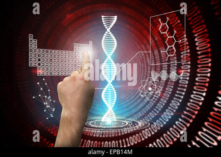 Composite image of hand pointing Stock Photo