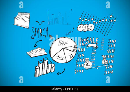 Composite image of data analysis doodles Stock Photo - Alamy
