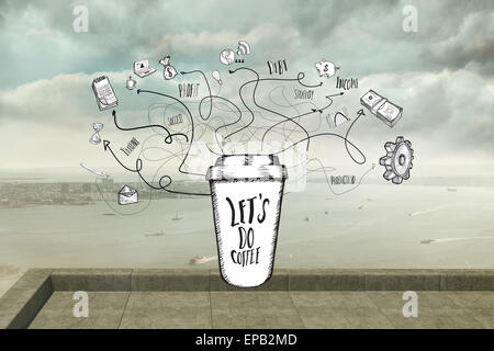 Composite image of business doodles Stock Photo