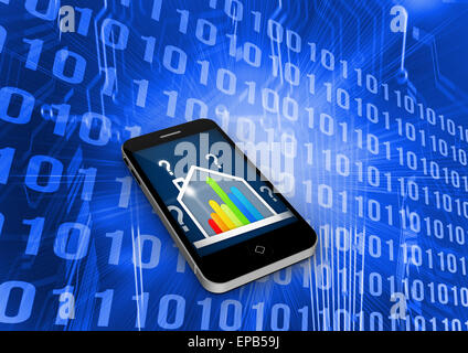 Composite image of ber rating house on smartphone screen Stock Photo