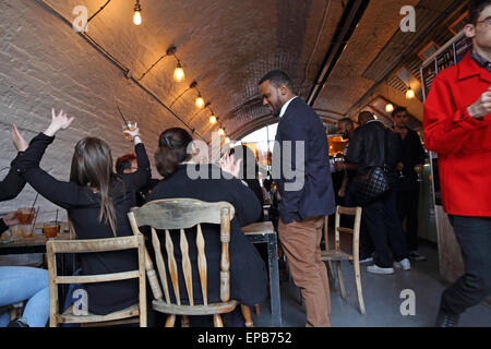 Bar Story, a trendy bar underneath Peckham Rye railway station, in London SE15, England, UK Stock Photo