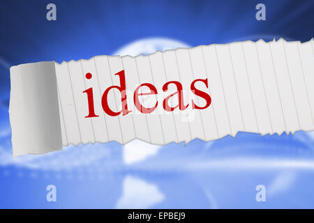 Ideas against global technology background Stock Photo