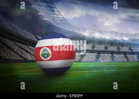 Football in costa rica colours Stock Photo