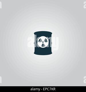 Container with radioactive waste vector icon Stock Vector