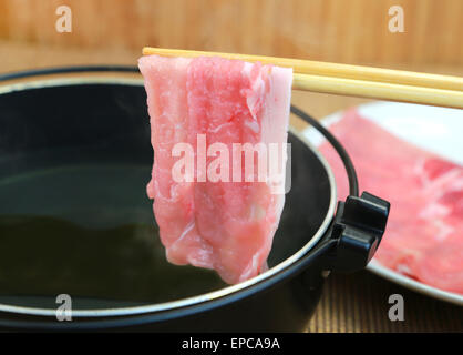 Pork Shabu-Shabu Stock Photo