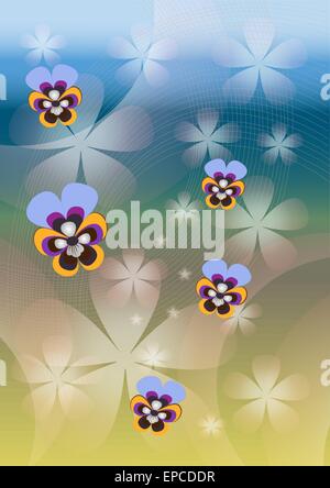 Violet to blue yellow gradient background. Stock Vector